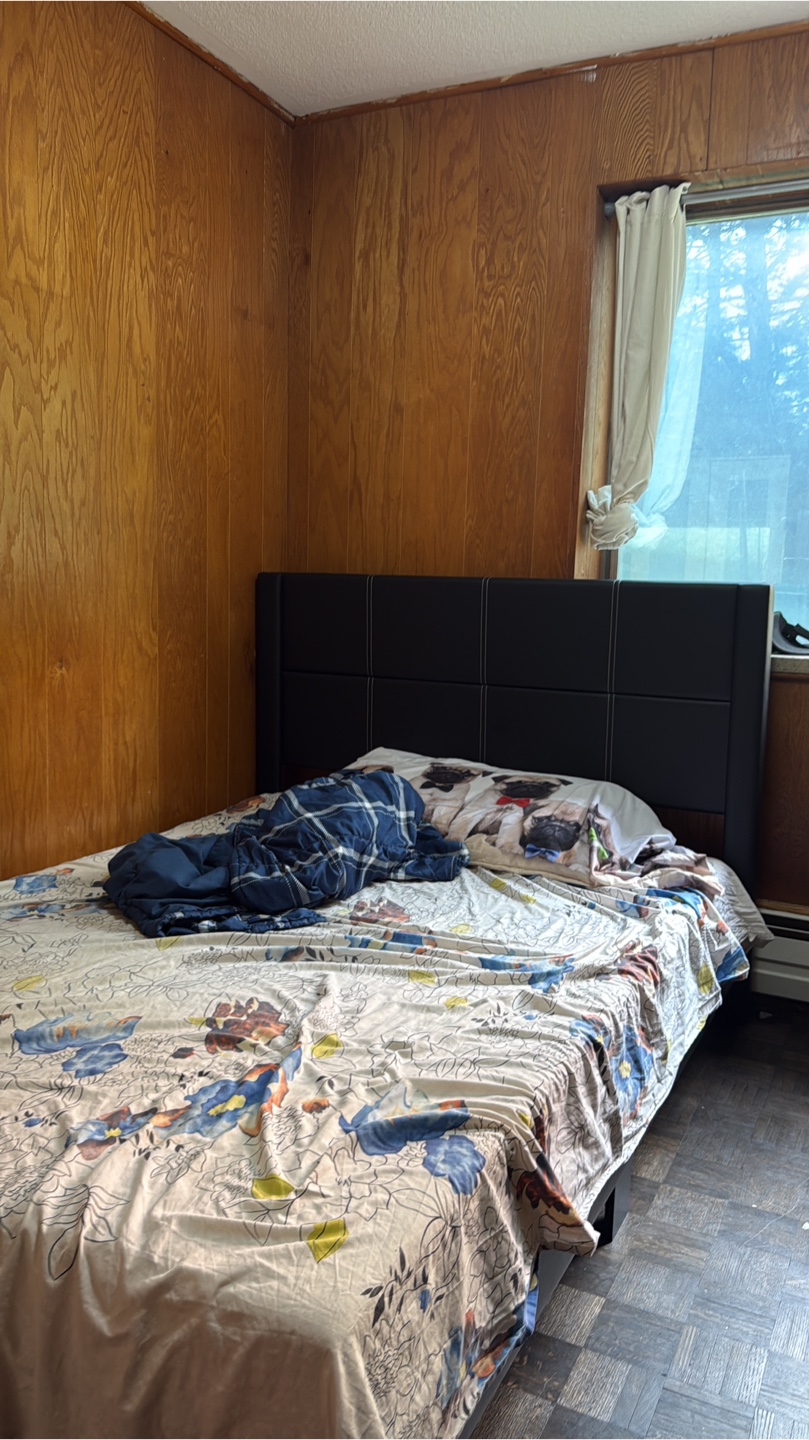 Queen wooden frame  Size Bed Frame - Black