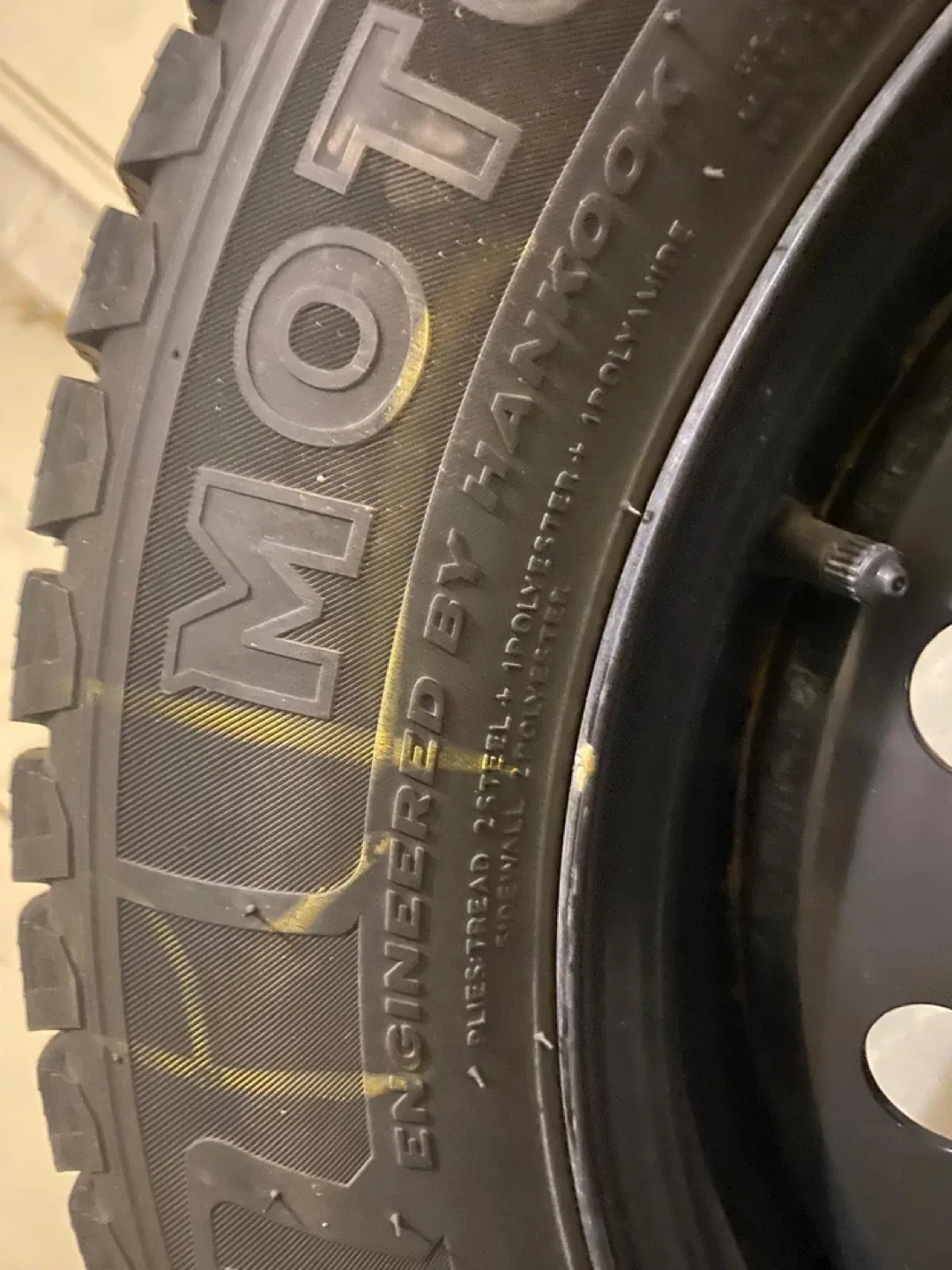 A set of Four Motormaster Hankook Winter Tires on Rims image indicator(2)