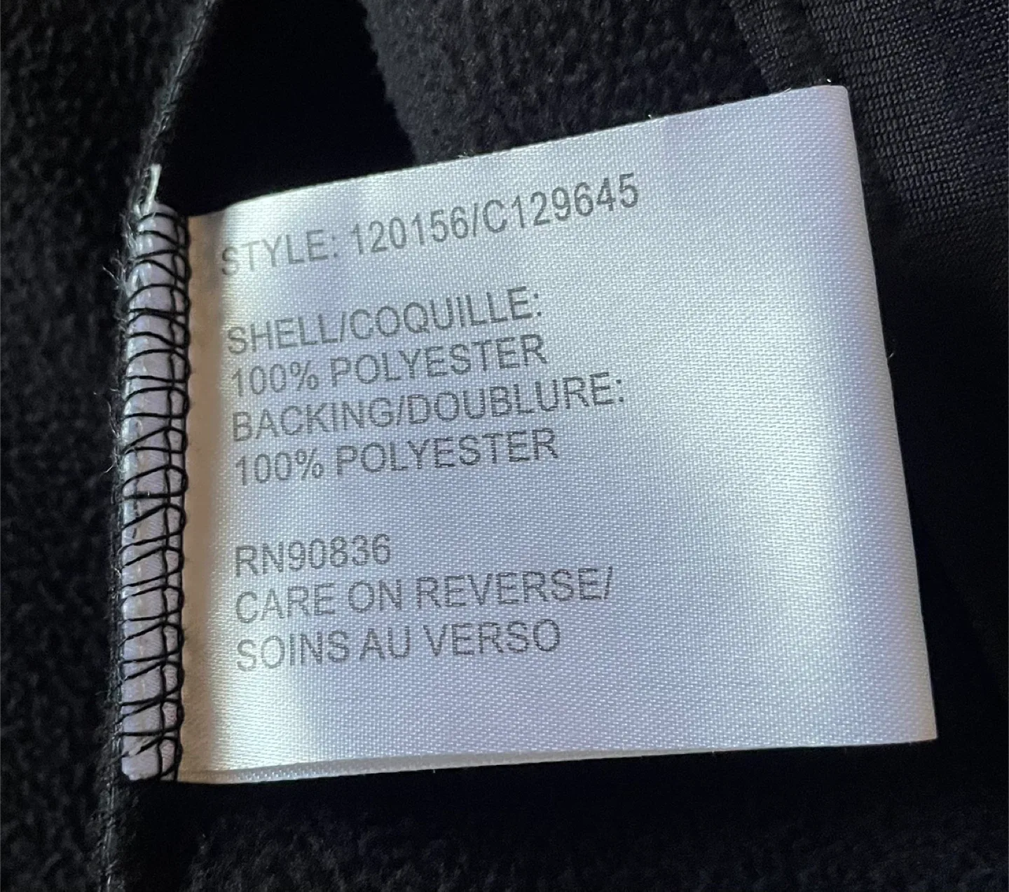 Crossland Black Fleece Lined Jacket - Men’s Size Large. image indicator(6)