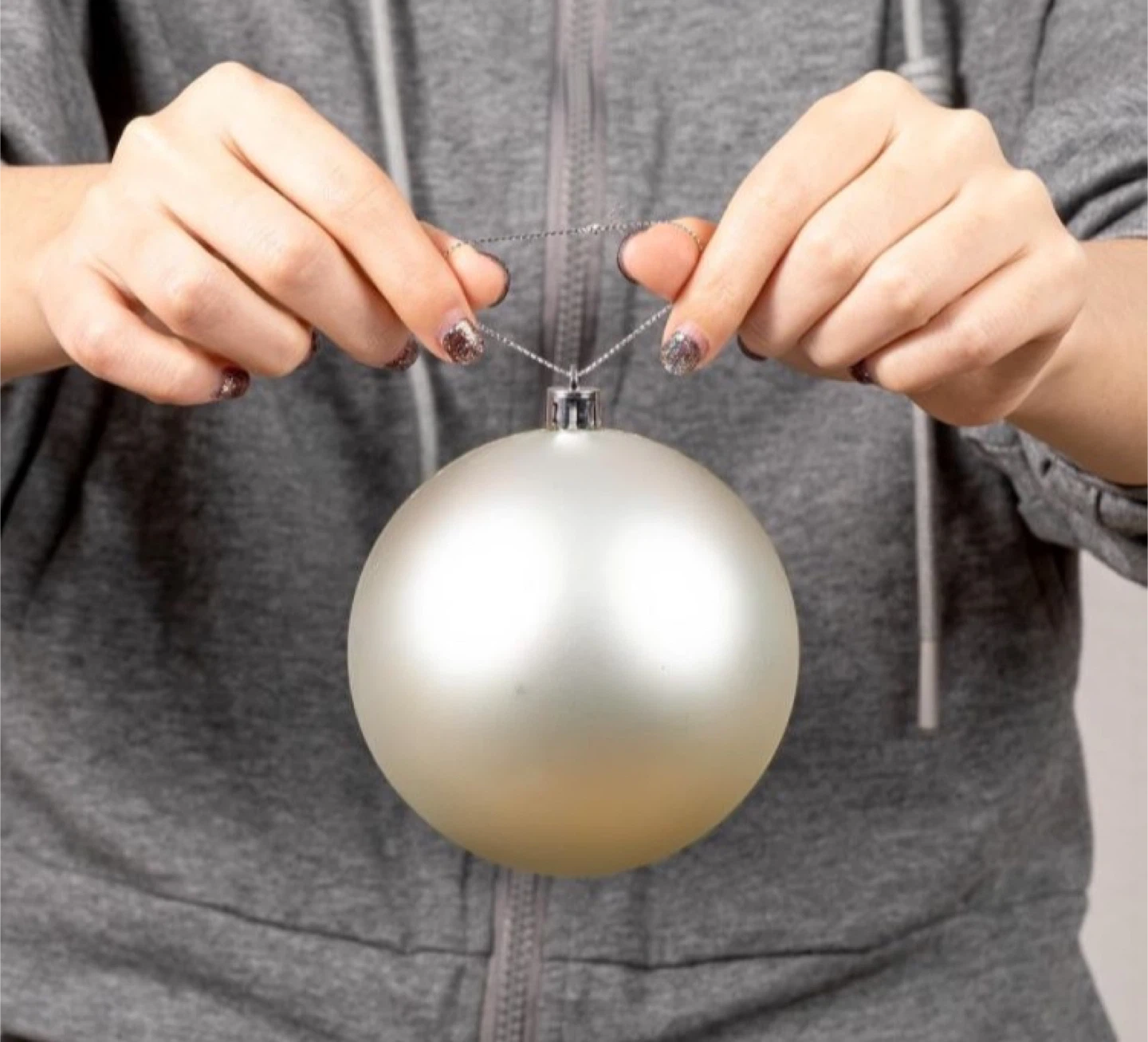Champagne Gold Christmas Ball Ornaments, 4" - photo 3