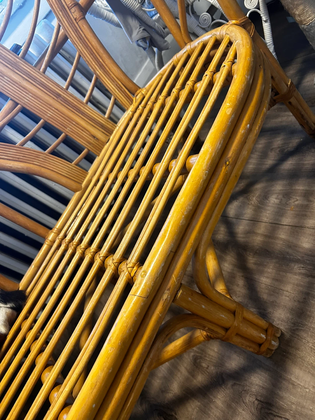 Super rare bamboo loveseat - photo 4