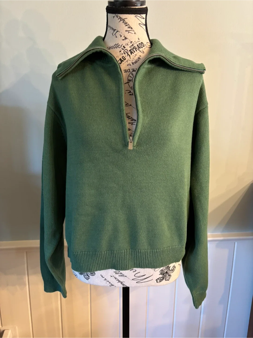 Simon Twik Green 1/2 Zip Sweater image indicator(5)