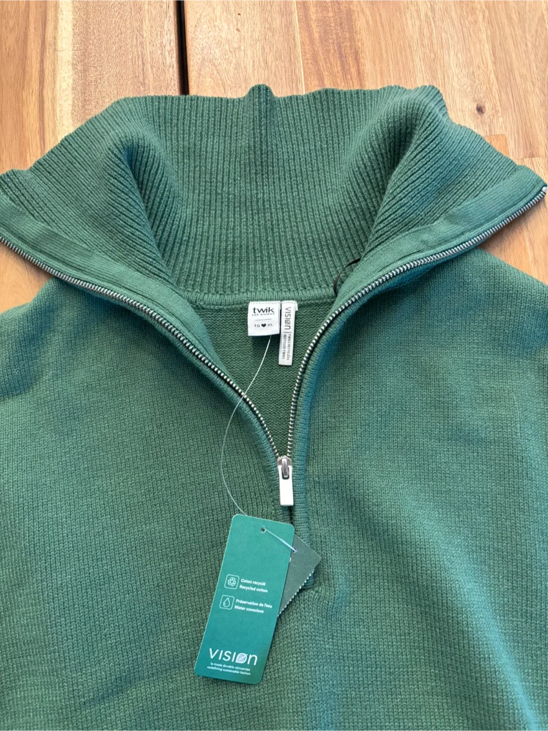 Simon Twik Green 1/2 Zip Sweater image indicator(3)