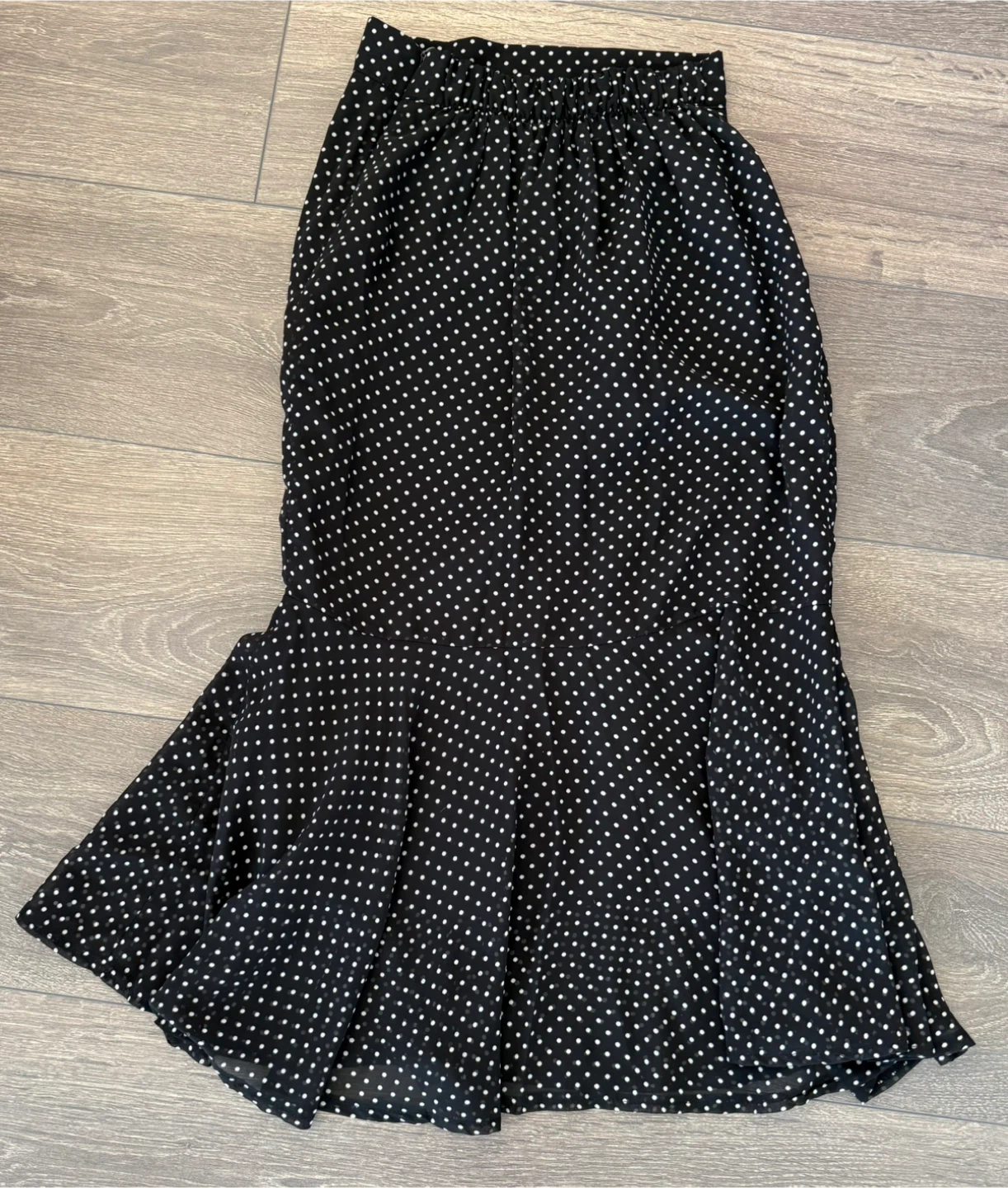 Black & White Polka Dot Ruffle Skirt - photo 2