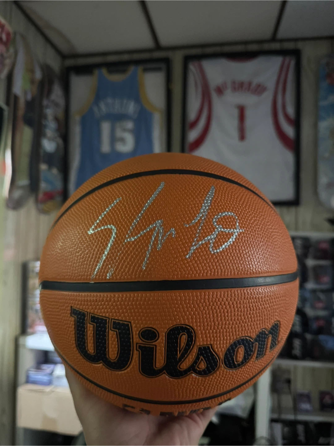 Carmelo Anthony signed Wilson NBA DRV Pro Basketball - Size 7