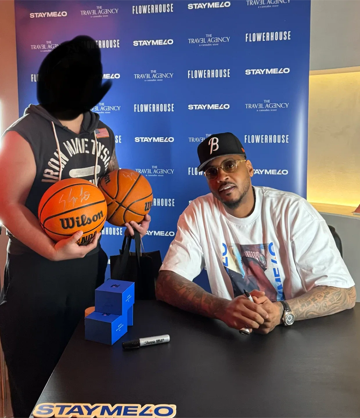 Carmelo Anthony signed Wilson NBA DRV Pro Basketball - Size 7 image indicator(4)