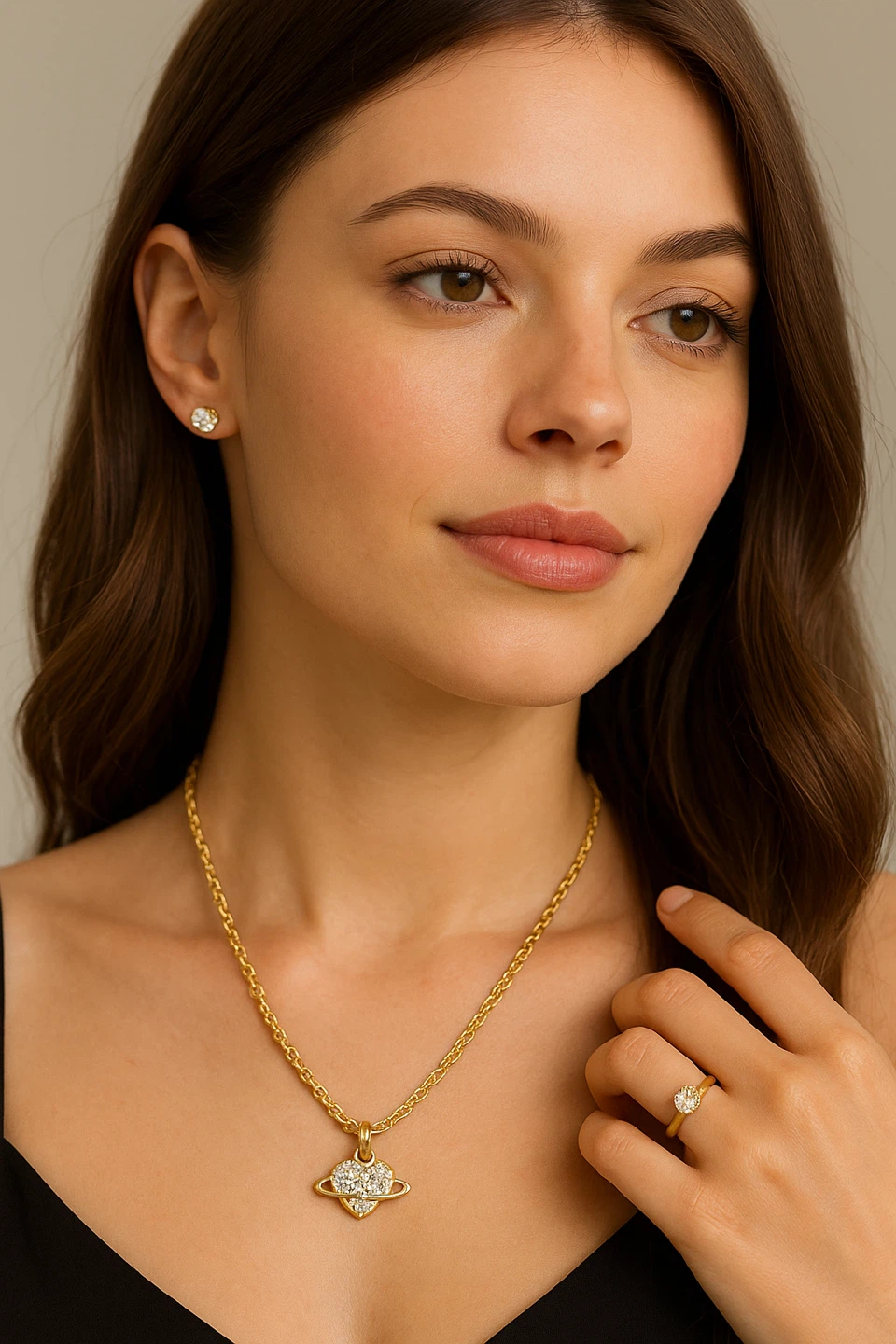 Vivienne Westwood Necklace, Ring, and Earrings Set