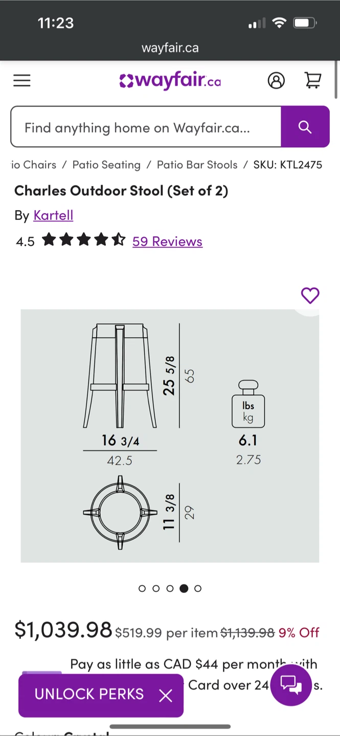 Charles Ghost by Kartell Stools