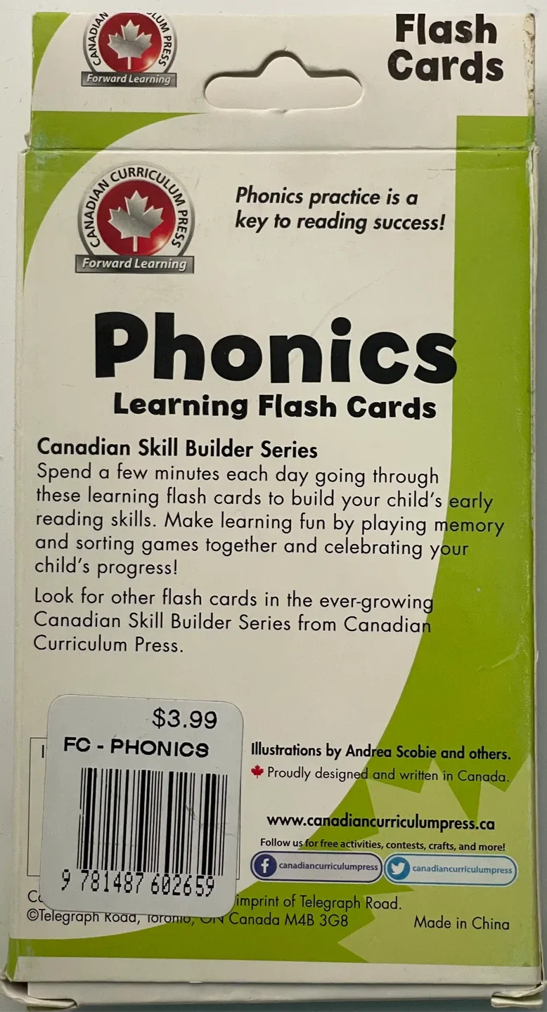 Phonics Learning Flash Cards - Canadian Curriculum Press image indicator(2)
