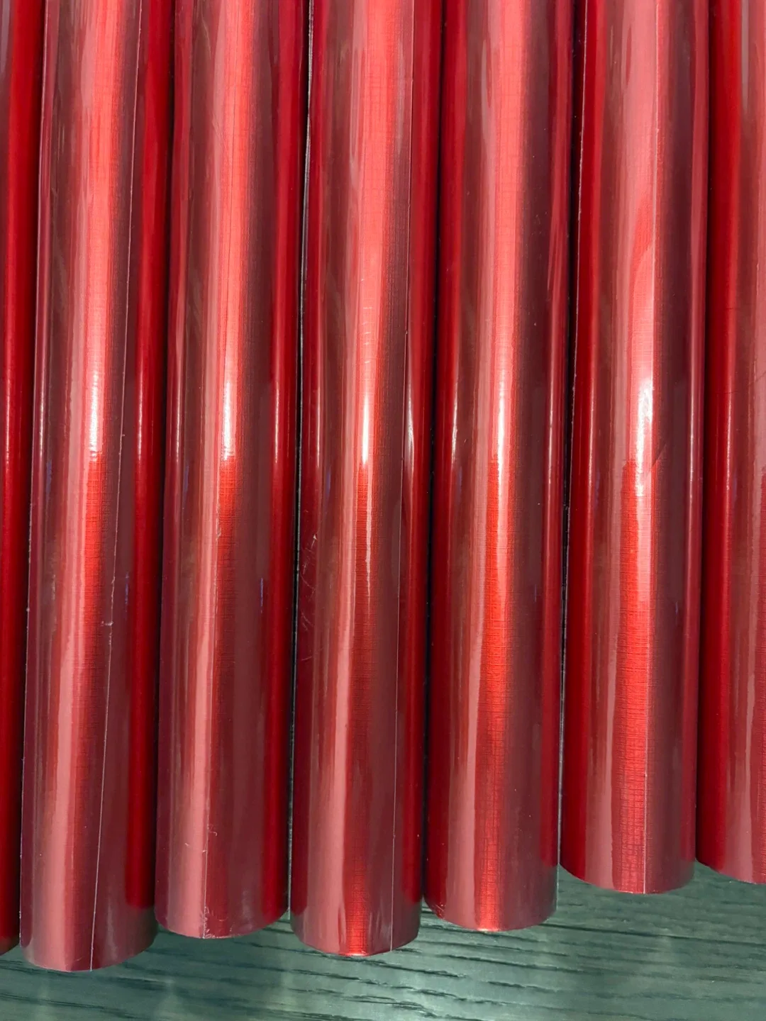 Metallic red holiday/Christmas roll wrap $5 EACH image indicator(4)