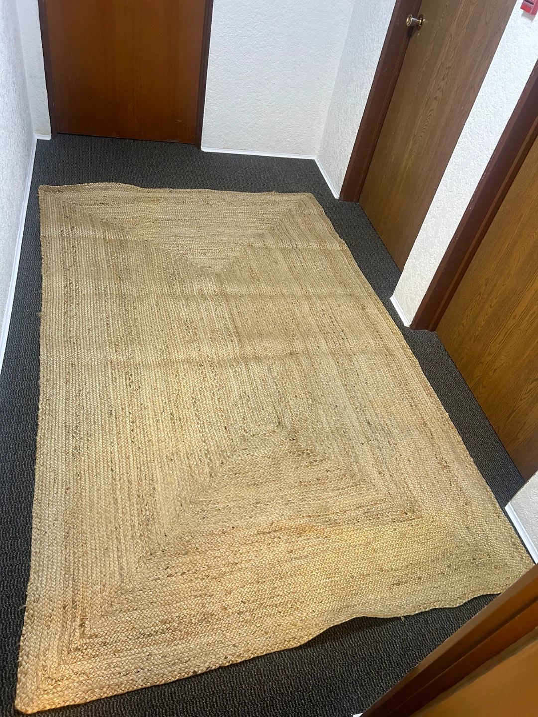 2 x Woven jute rugs