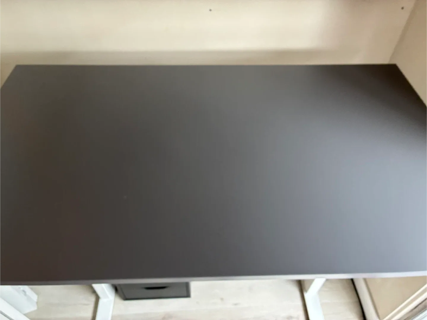 Ikea Sit-Stand Desk - Grey Top, White Legs image indicator(4)
