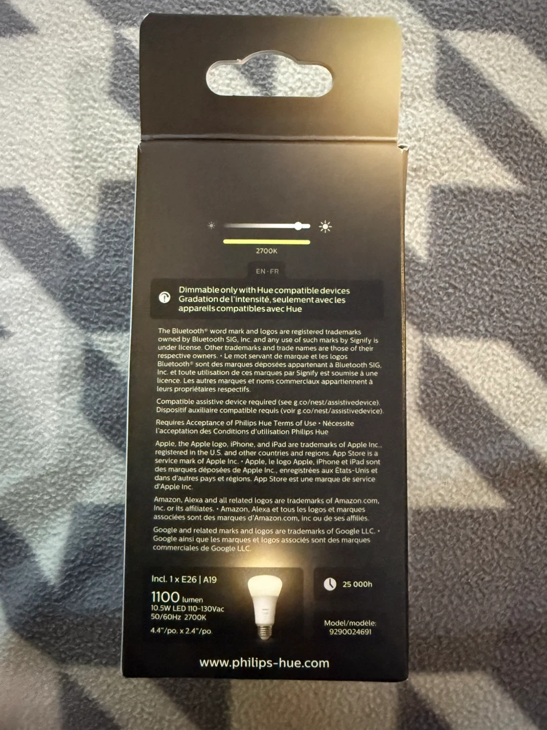 Philips Hue Smart LED Bulb, Warm White Light - photo 2