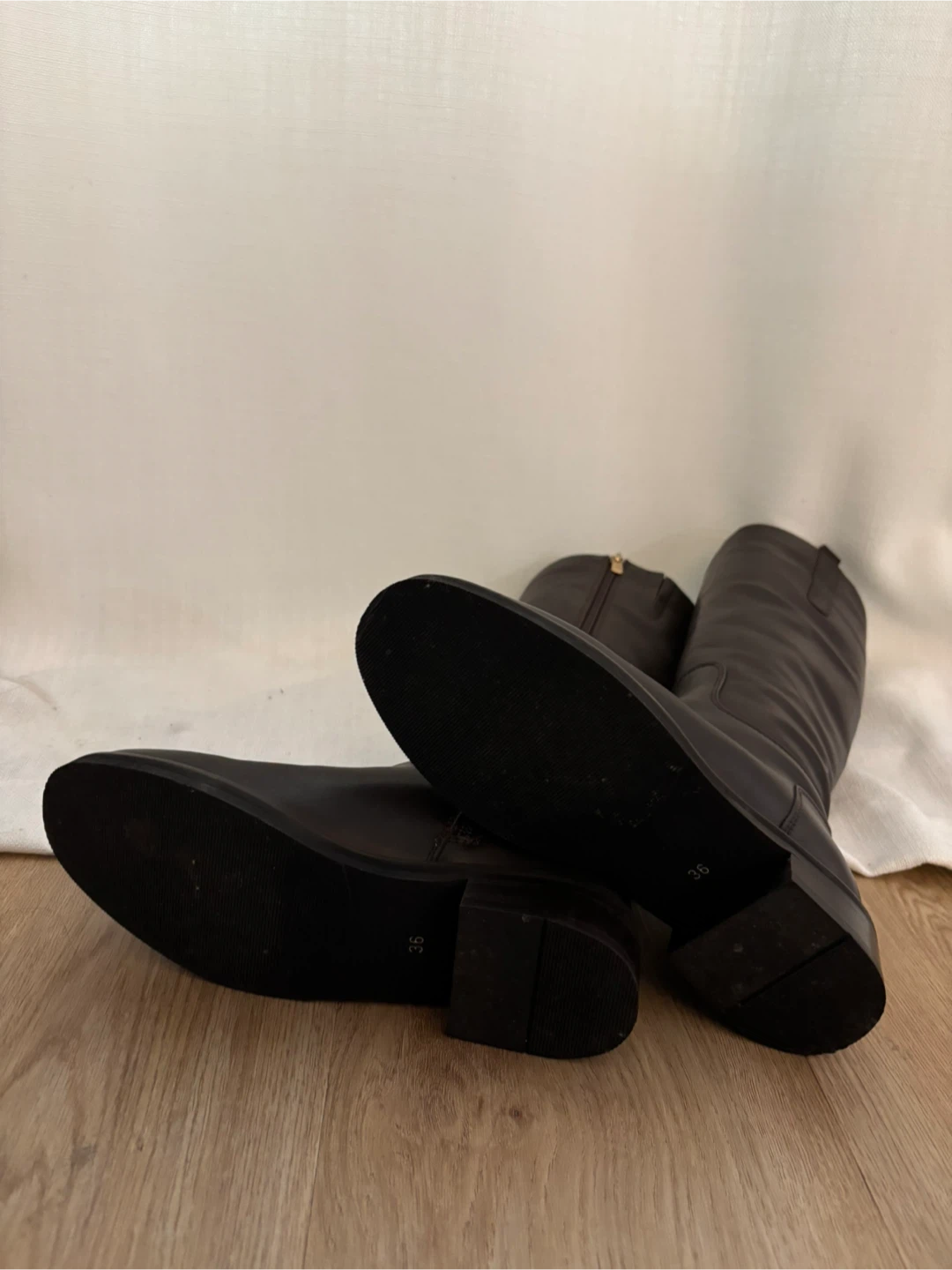 Brown Leather Knee-High Boots - Size 36 - photo 5