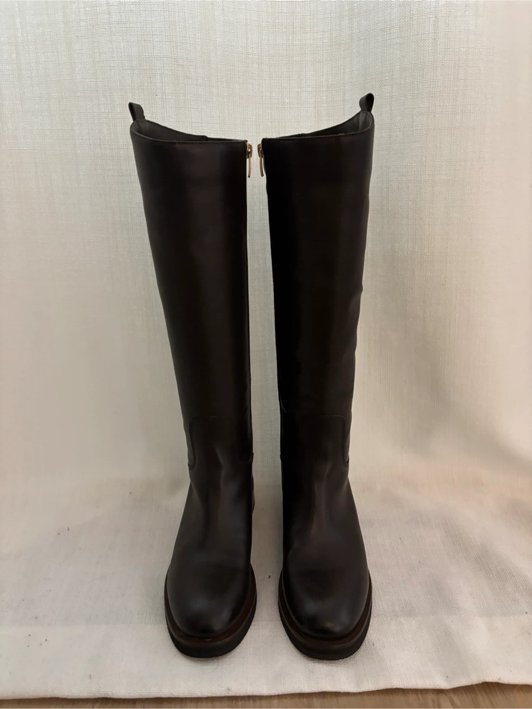Brown Leather Knee-High Boots - Size 36 - photo 2