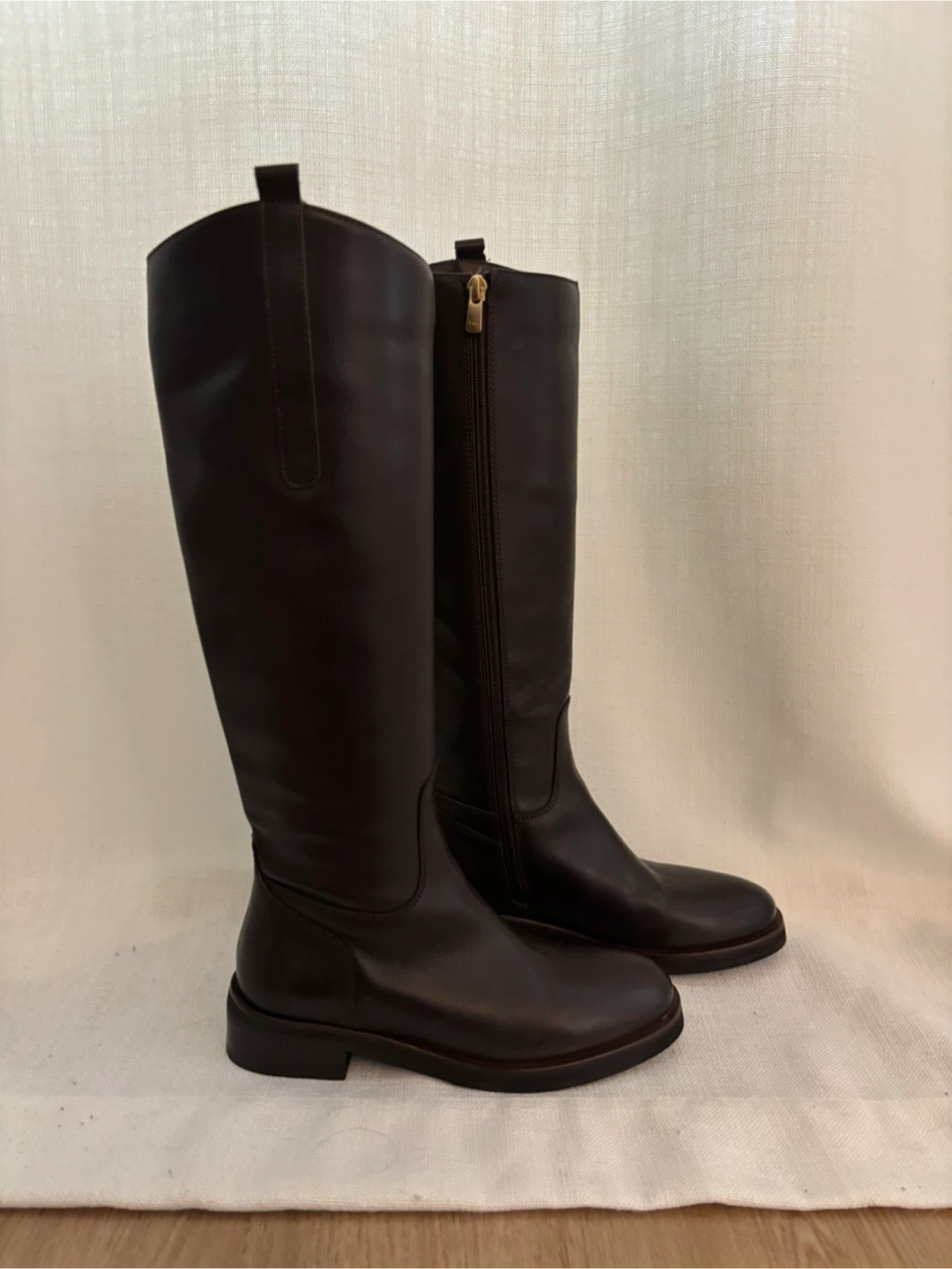 Brown Leather Knee-High Boots - Size 36 - photo 4