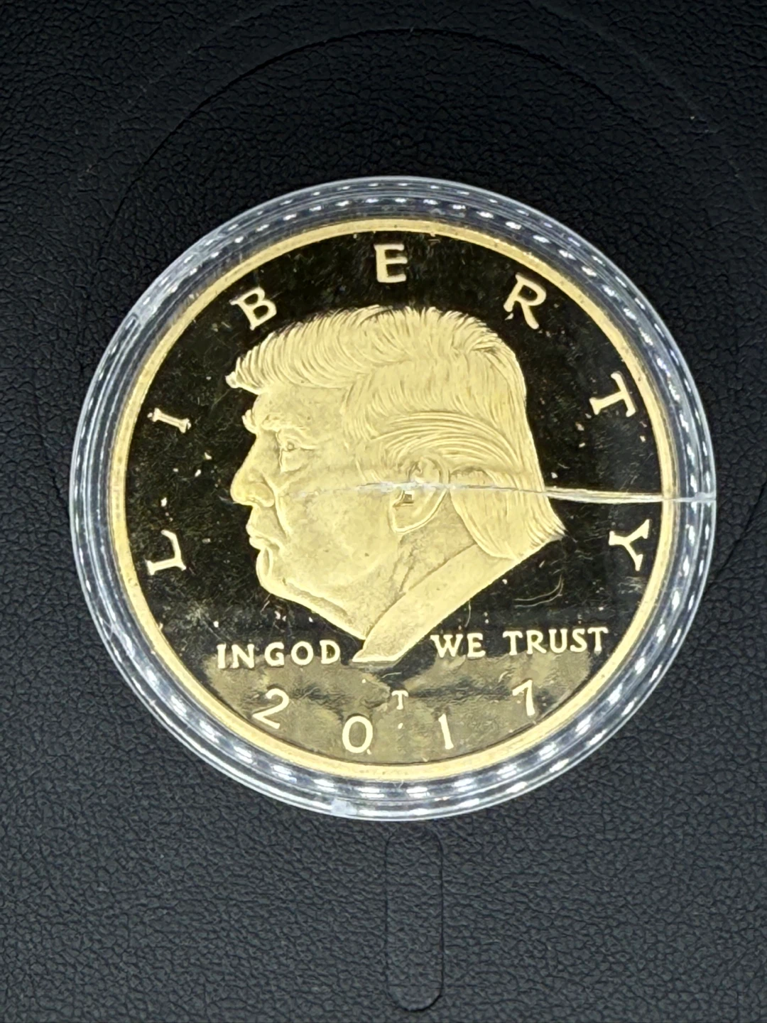 Donald Trump 45th President gold plated Coin