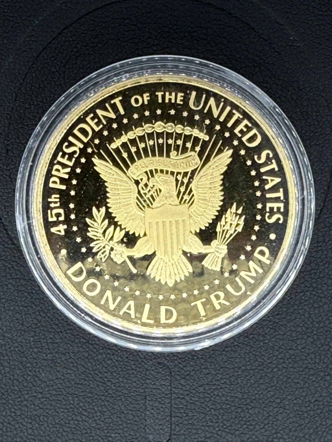 Donald Trump 45th President gold plated Coin - photo 2