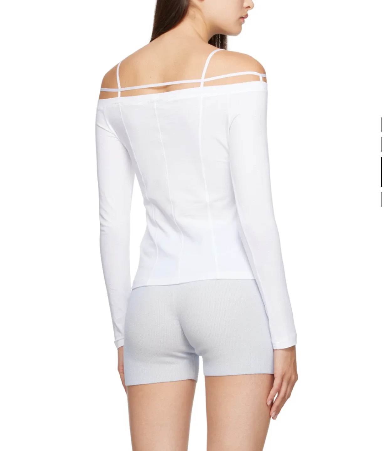 Jacquemus White Le papier Off Shoulder image indicator(2)