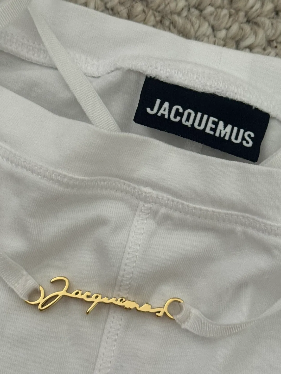 Jacquemus White Le papier Off Shoulder image indicator(5)