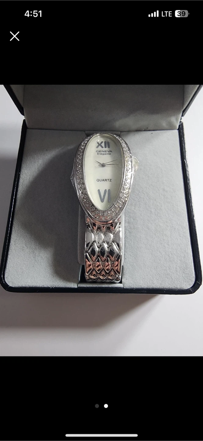 Geneva Quartz Watch with Rhinestones - photo 2