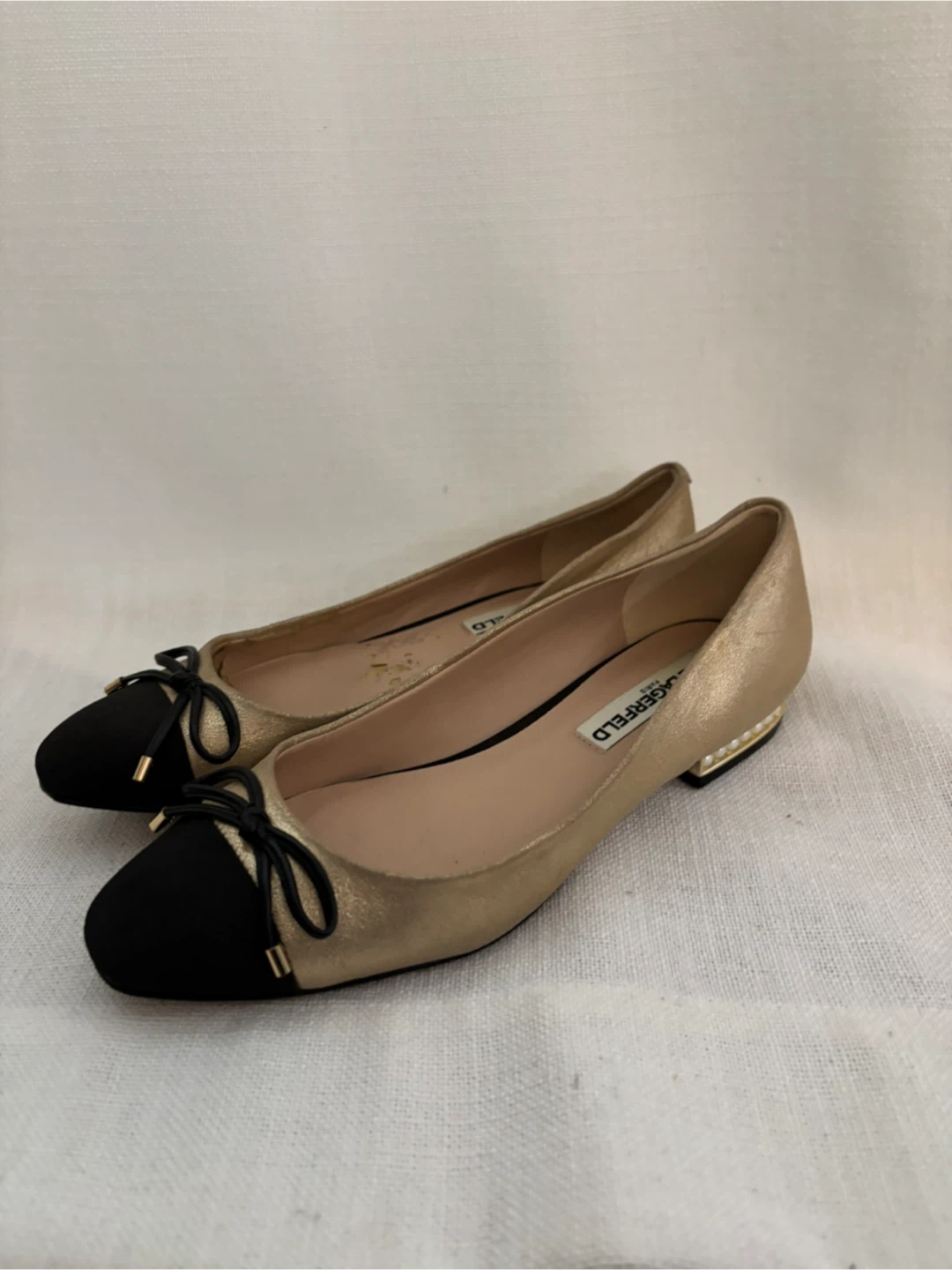 Karl Lagerfeld Paris Gold Ballet Flats - photo 2