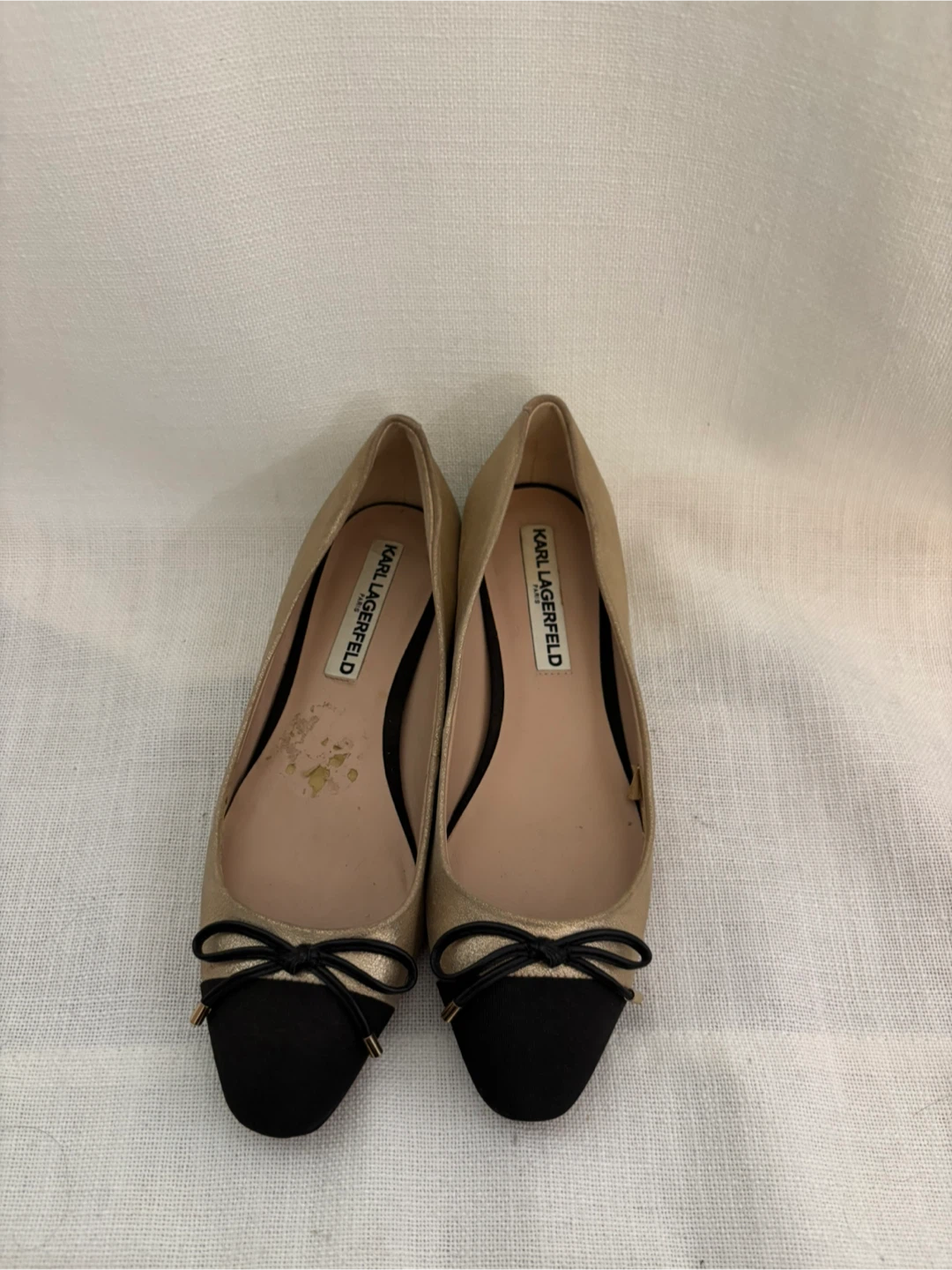 Karl Lagerfeld Paris Gold Ballet Flats - photo 4