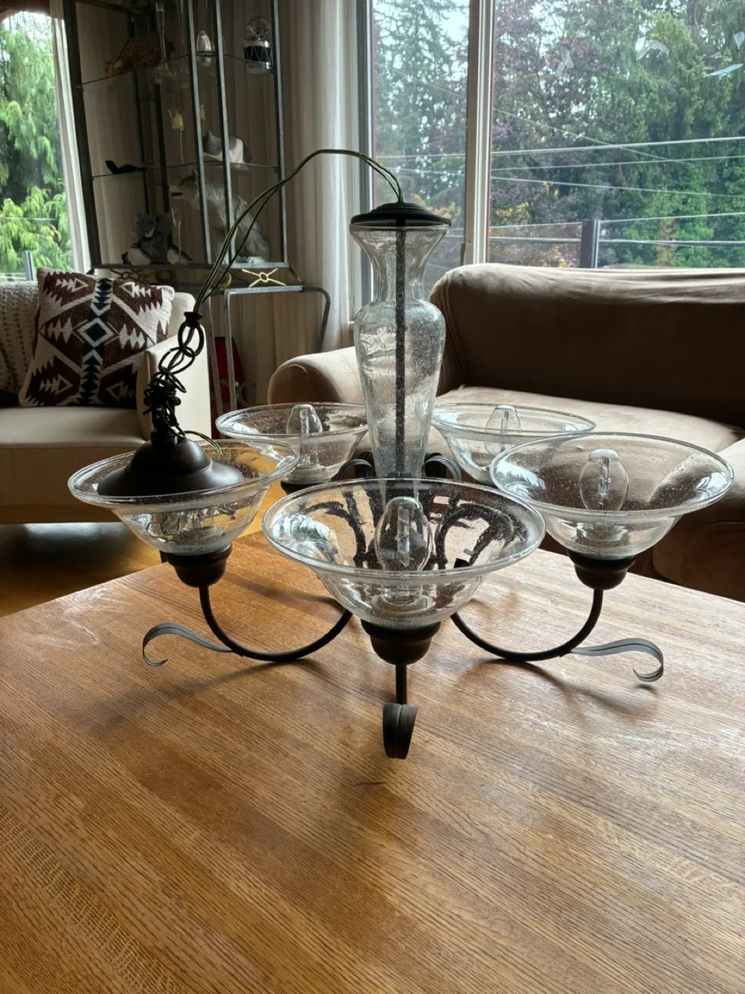 Five-Light Chandelier - Glass & Metal image indicator(2)