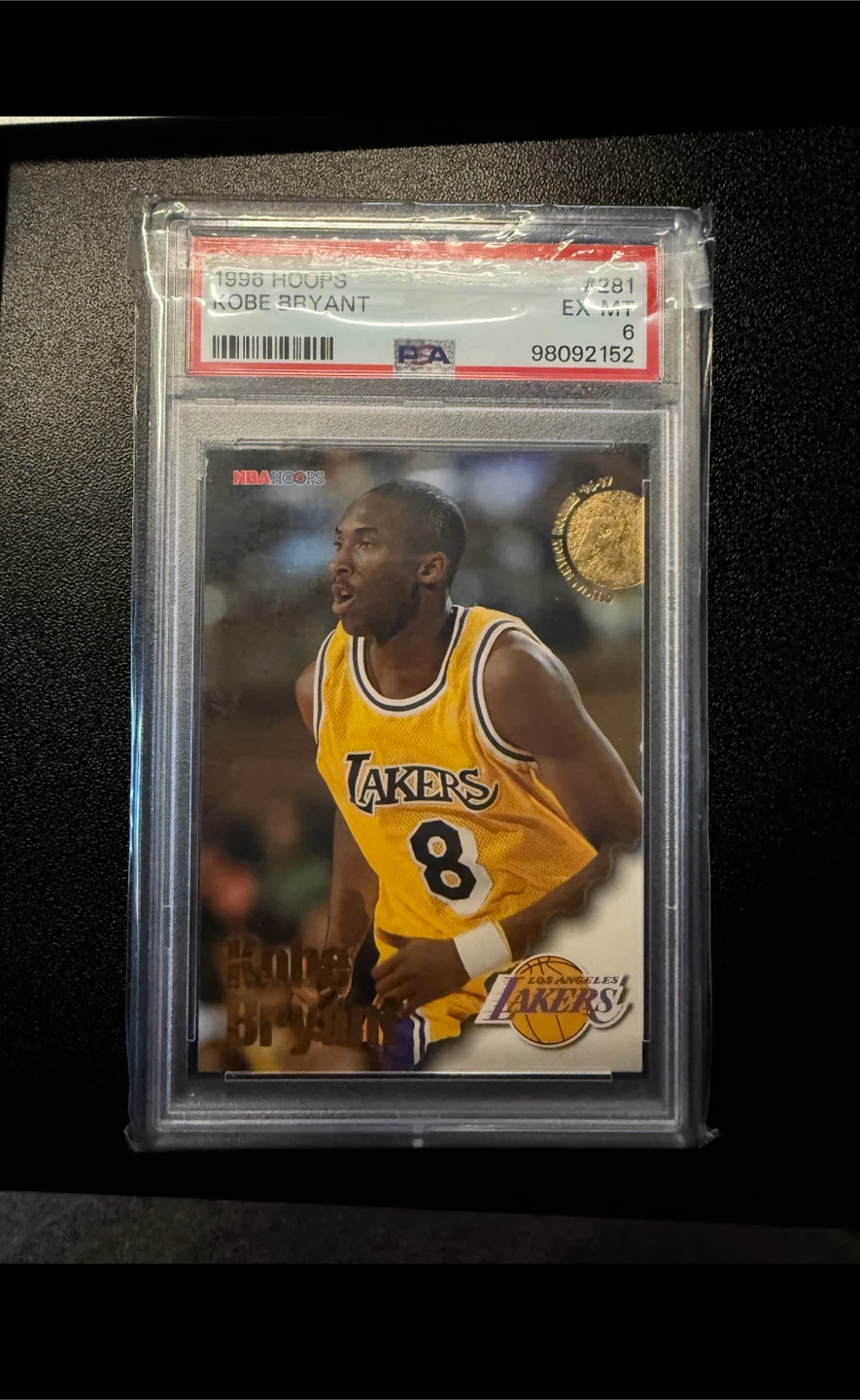 1996 Hoops Kobe Bryant #281 EX-MT PSA 6