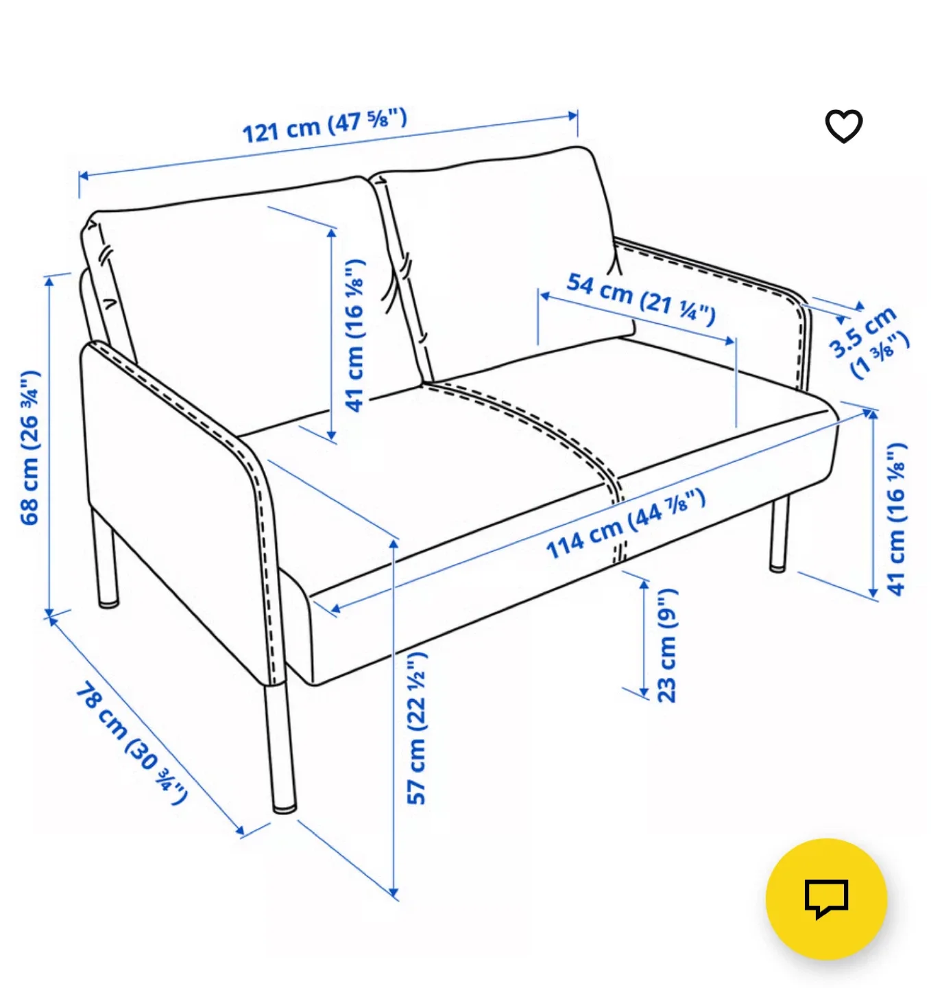 IKEA 2-Seat Sofa,delivery available image indicator(2)