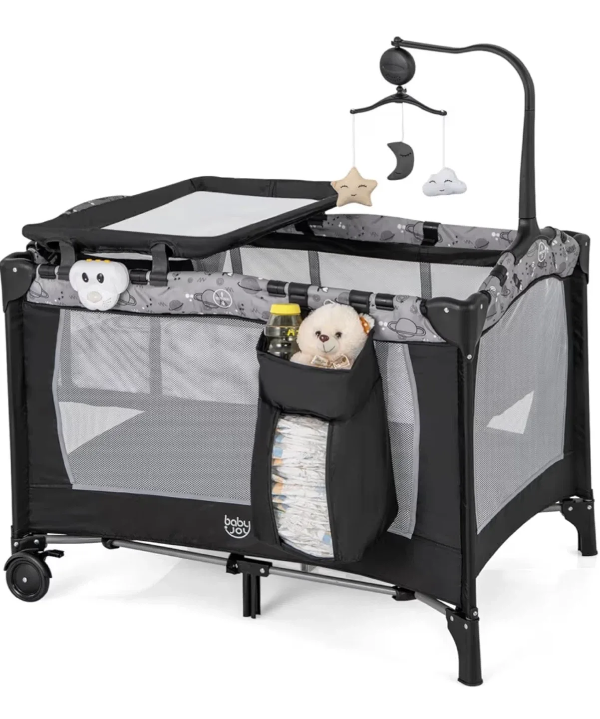 3 in 1 pack and play, portable bassinet, changing table etc image indicator(3)