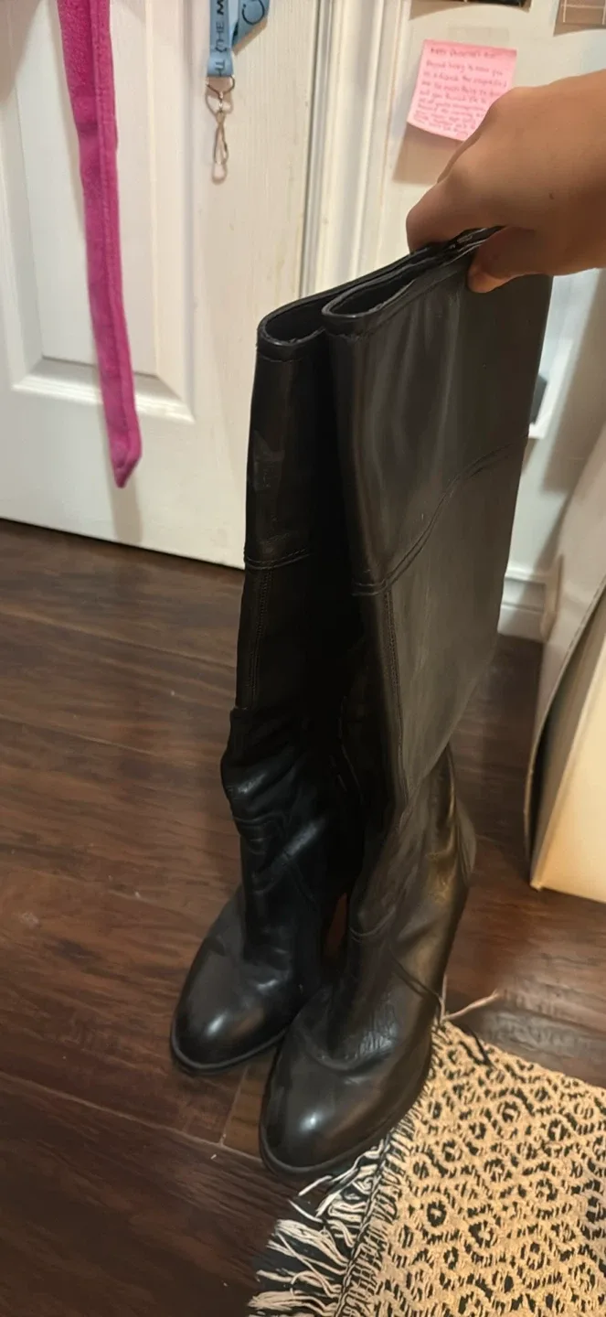 Geox Black Leather Knee High Boots image indicator(3)