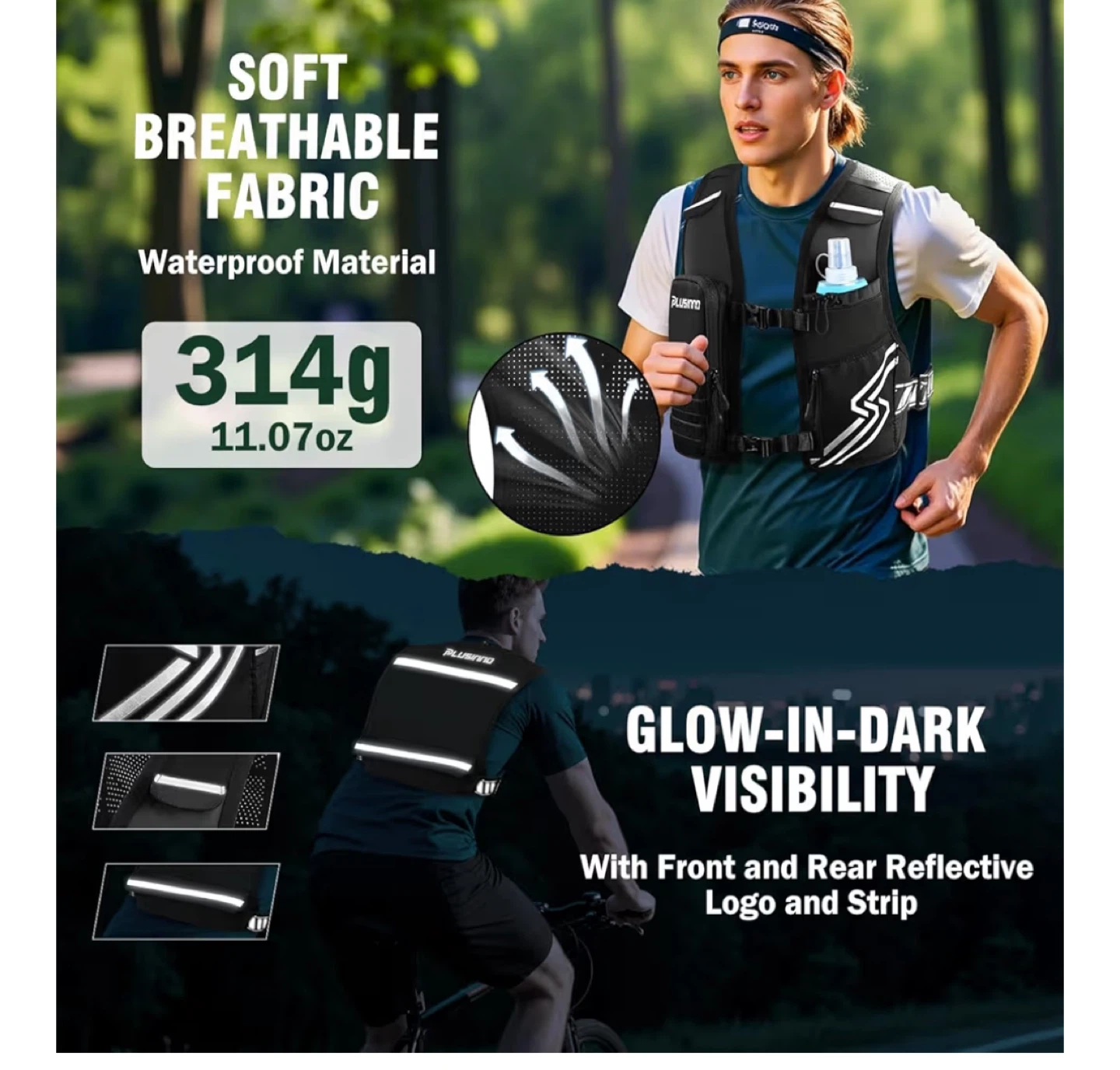 Plusinno Unisex running vest M/L NEW - photo 5