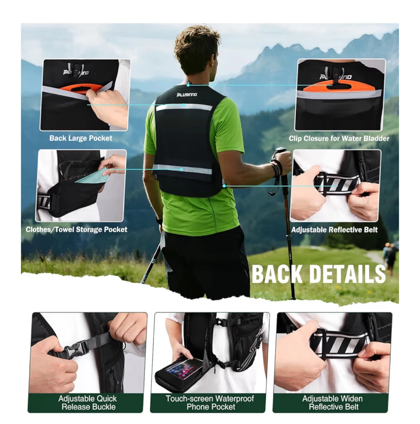 Plusinno Unisex running vest M/L NEW - photo 3