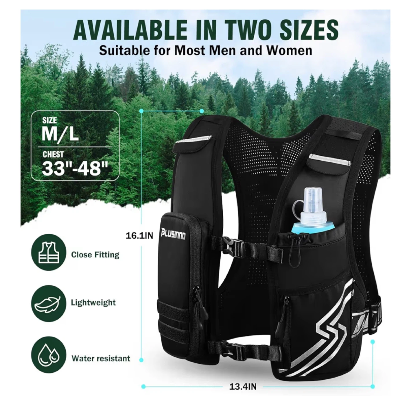Plusinno Unisex running vest M/L NEW - photo 4