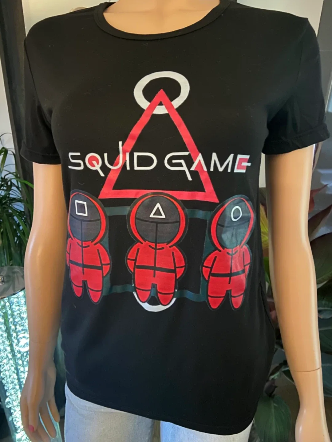 NEW: Halloween Squid Game Black T-Shirt Size Small image indicator(5)