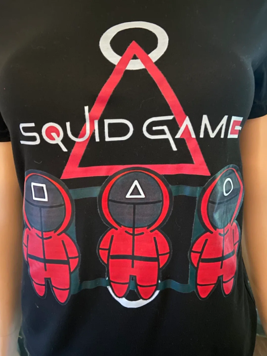 NEW: Halloween Squid Game Black T-Shirt Size Small image indicator(8)