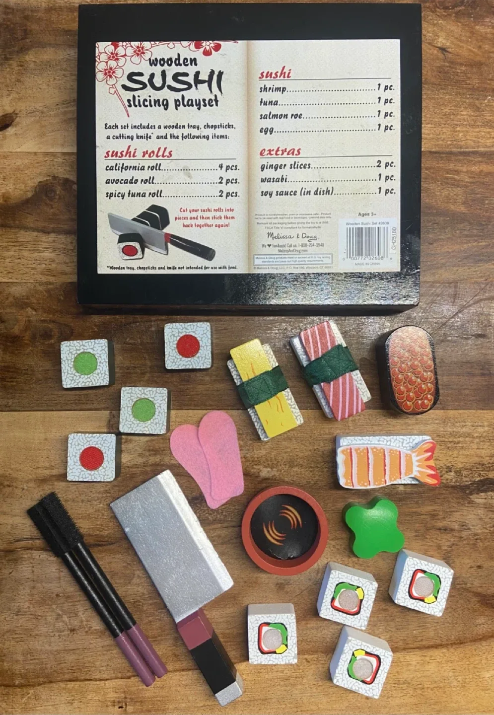 EUC: Melissa & Doug Wooden Sushi Set image indicator(6)