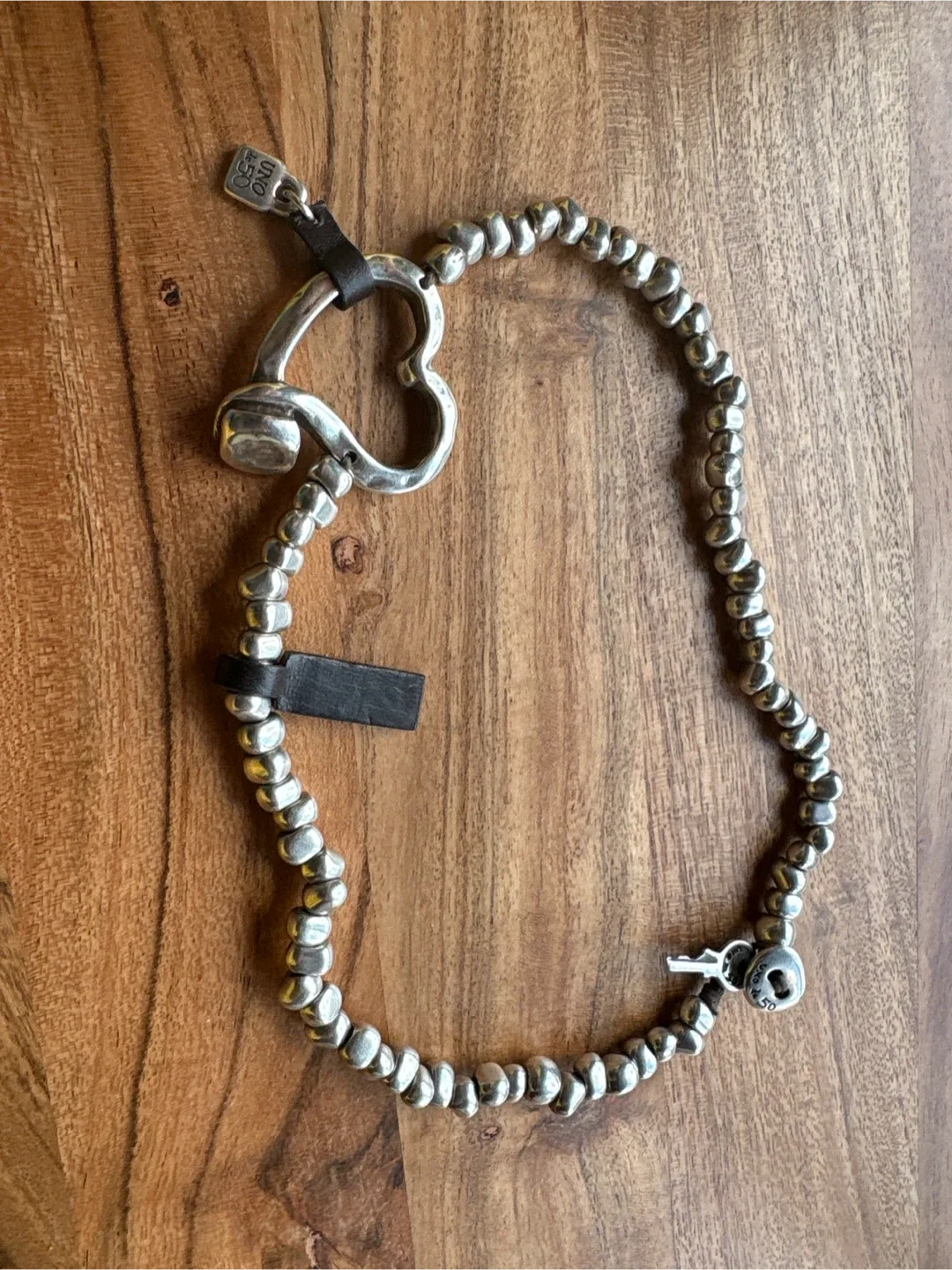 UNOde50 Silver Beaded Necklace thumbnail