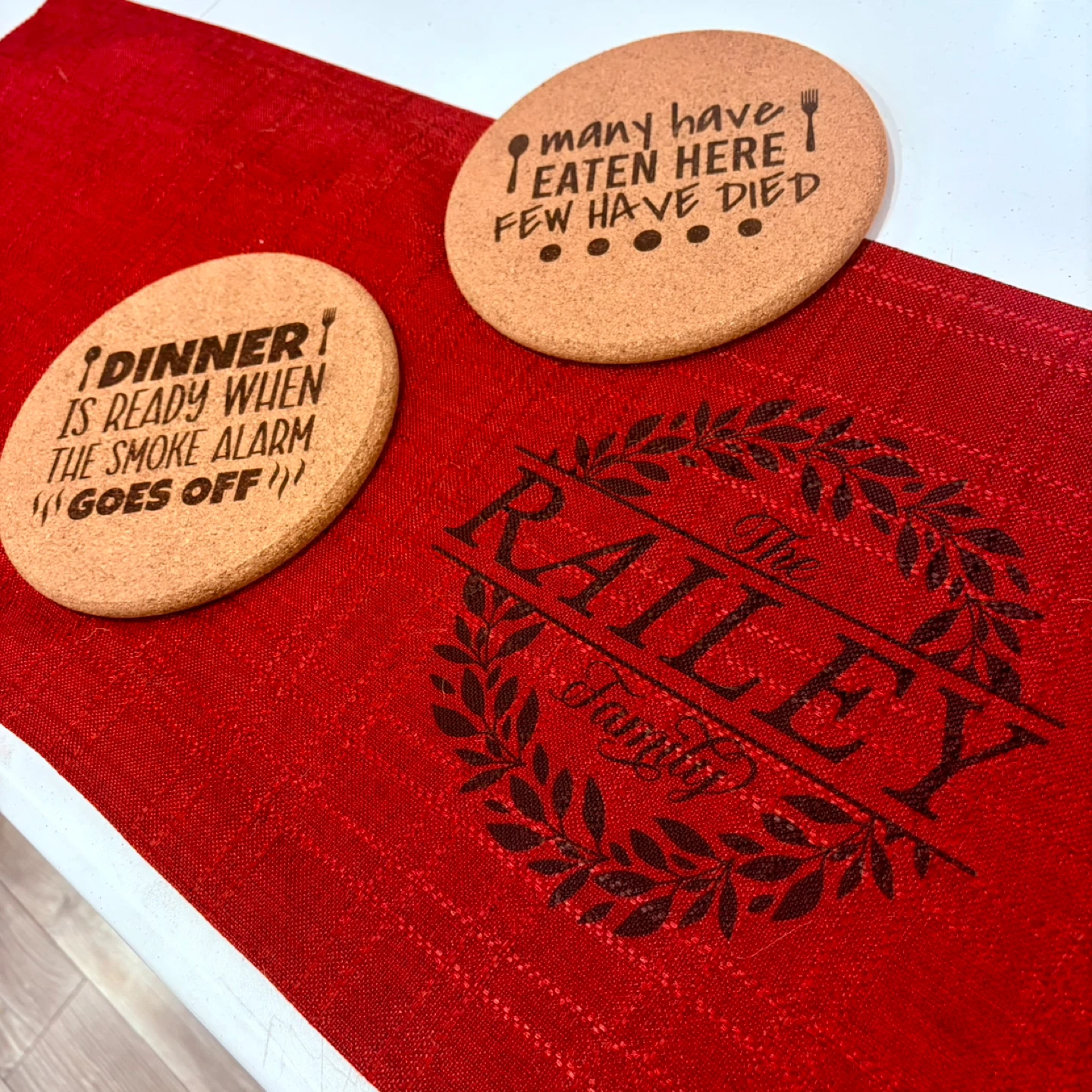 Personalized Christmas Table Runner Gift - Custom Name