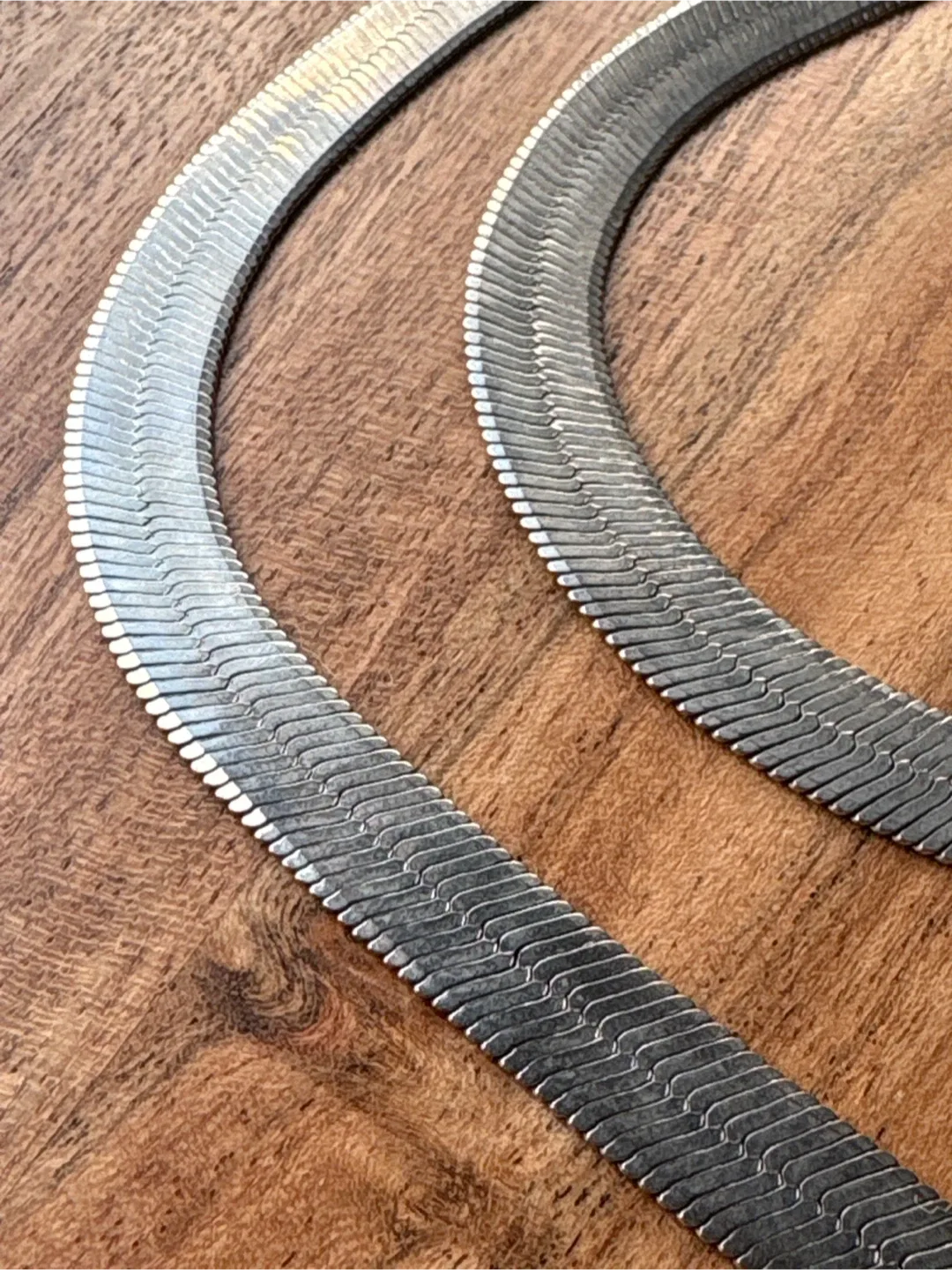 Herringbone Silver Necklace thumbnail