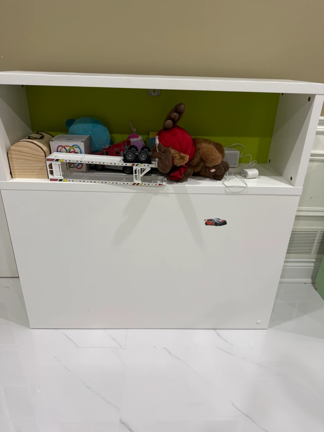 IKEA White headboard Storage Cabinet - photo 2