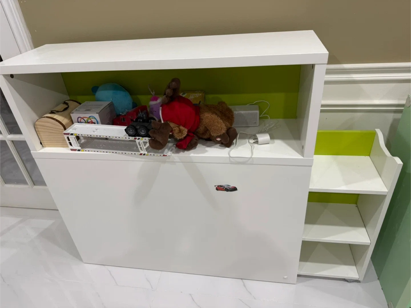 White Toy Storage Cabinet thumbnail
