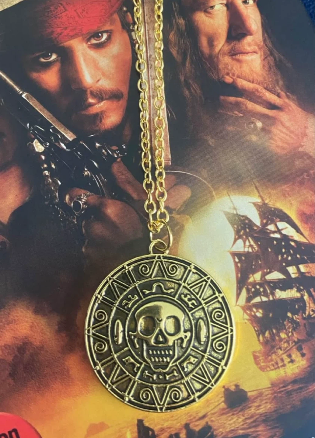 NEW: Pirates of the Caribbean Aztec Gold Necklace