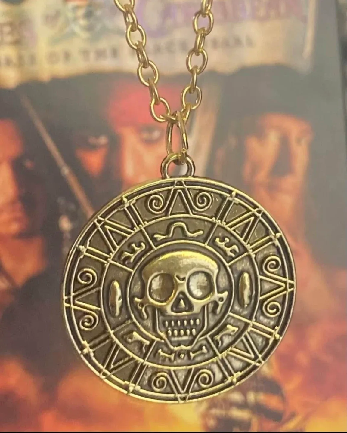 NEW: Pirates of the Caribbean Aztec Gold Necklace image indicator(2)
