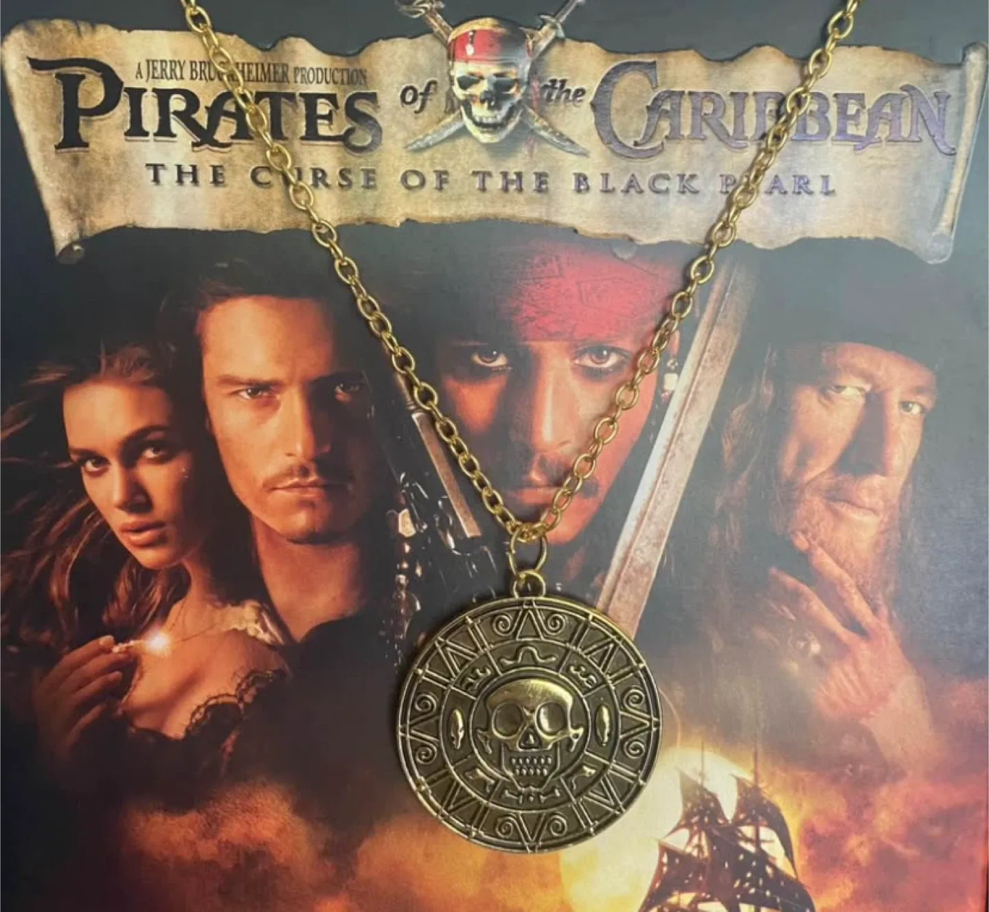 NEW: Pirates of the Caribbean Aztec Gold Necklace image indicator(5)