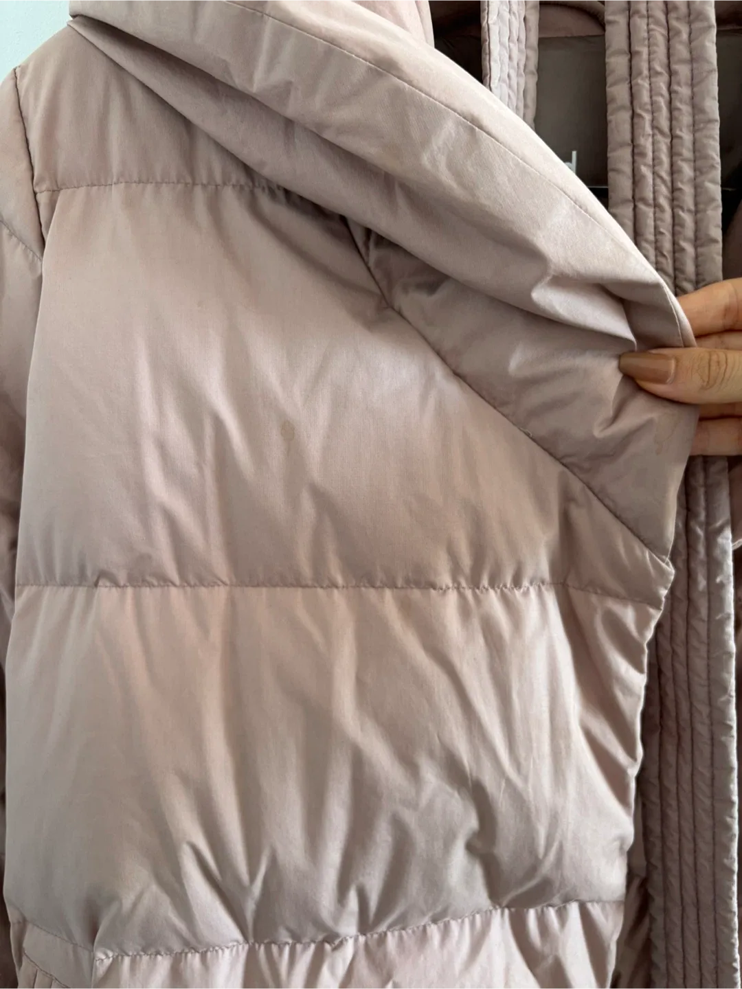 Aritzia Wilfred Free | Dusty Pink Belted Puffer Coat - XS image indicator(4)