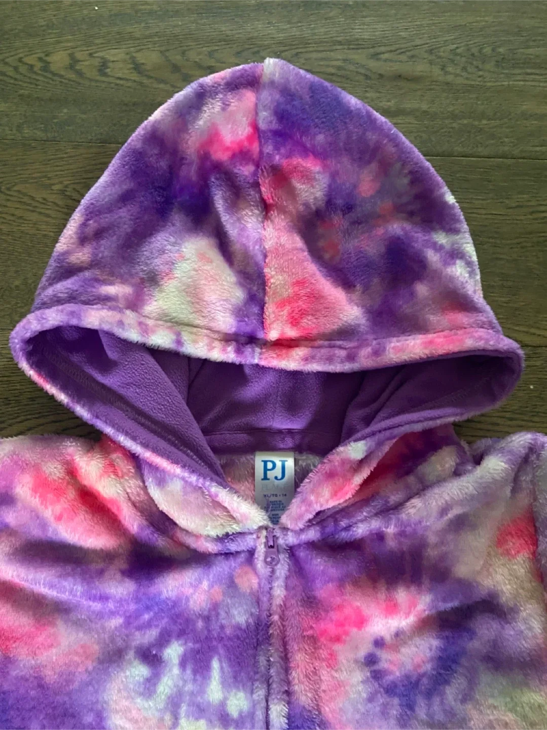 LIKE NEW: PJ Place Tie Dye Fleece Onesie  - Size XL (14) image indicator(3)