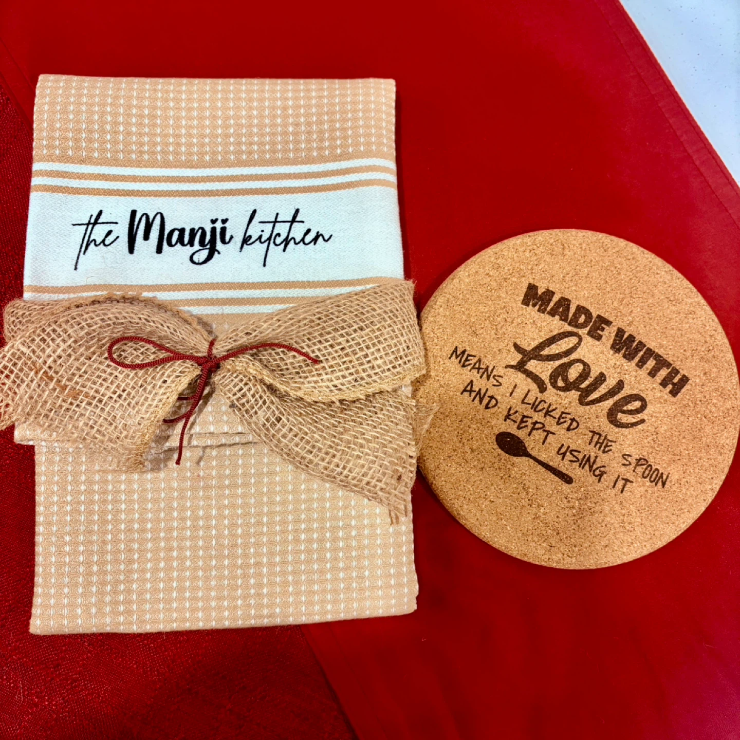Personalized Kitchen Towel Set custom Christmas gift - photo 2