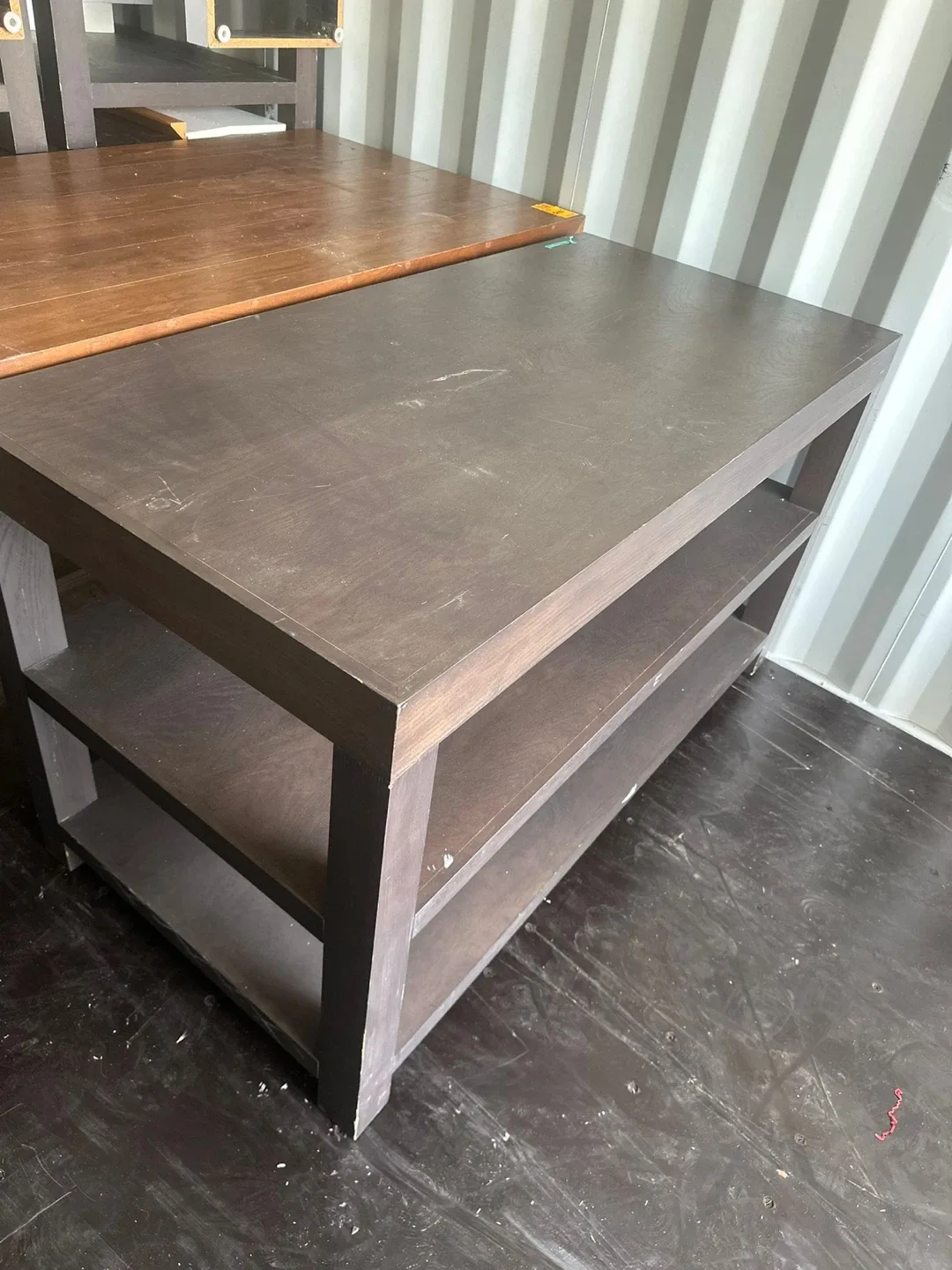 Brown Wooden Shelf Table image indicator(3)